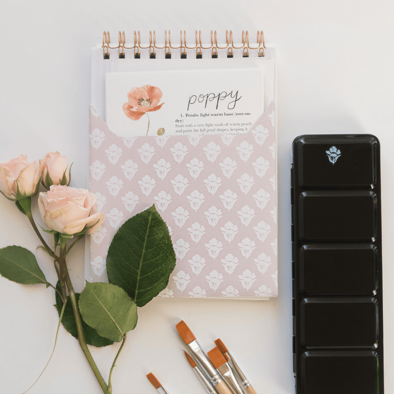 Flowers watercolor workbook - Art Department LLC