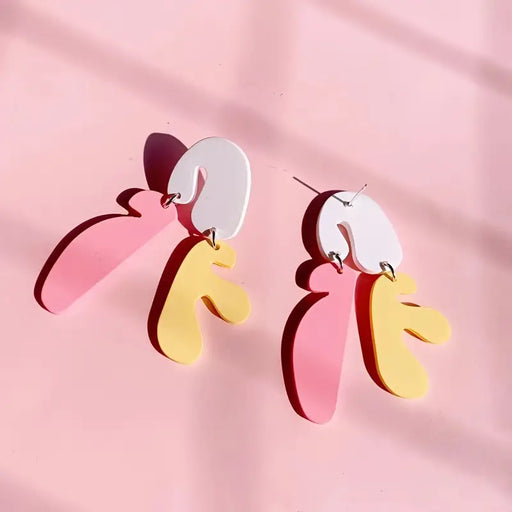 Colorful Cute Abstract Shape Drop Earrings