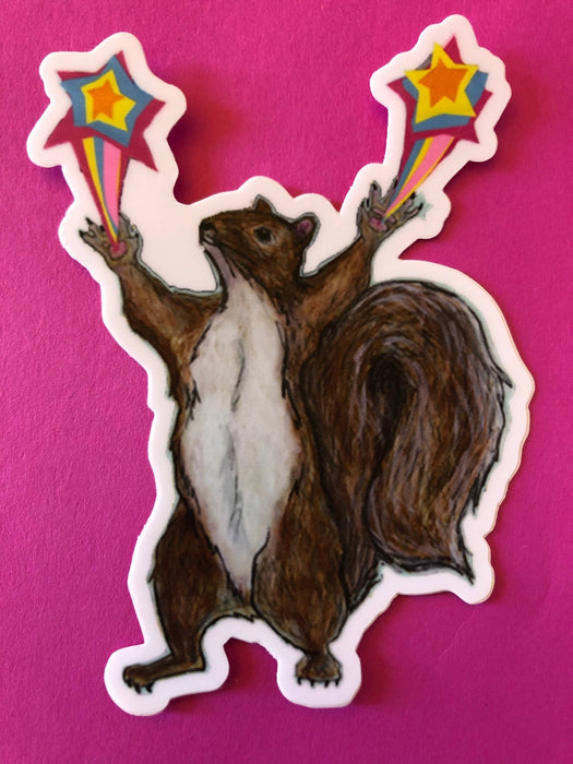 Magical Squirrel Sticker - Art Department LLC