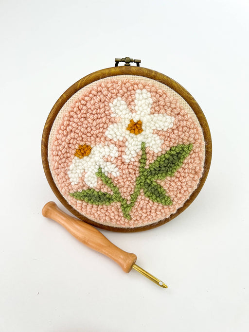 Pink Daisy Punch Needle Kit