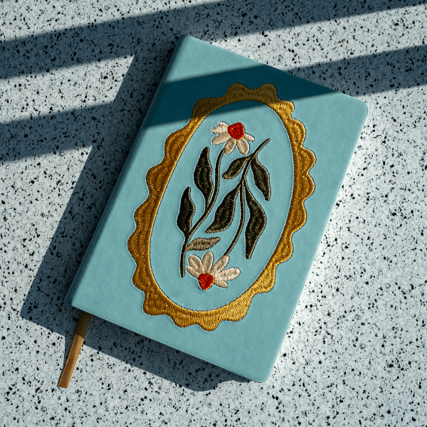 Daisy Frame Hardbound Embroidered Notebook - Art Department LLC