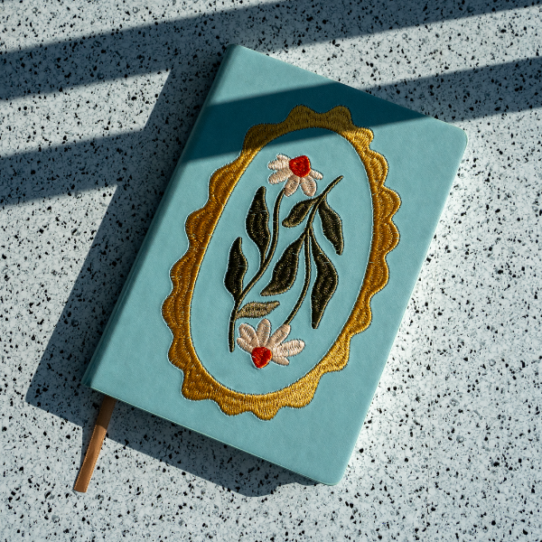 Daisy Frame Hardbound Embroidered Notebook