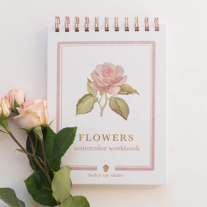 Flowers watercolor workbook