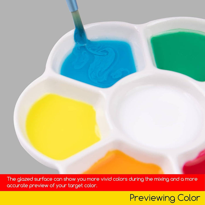 7 Well Porcelain Paint Palette