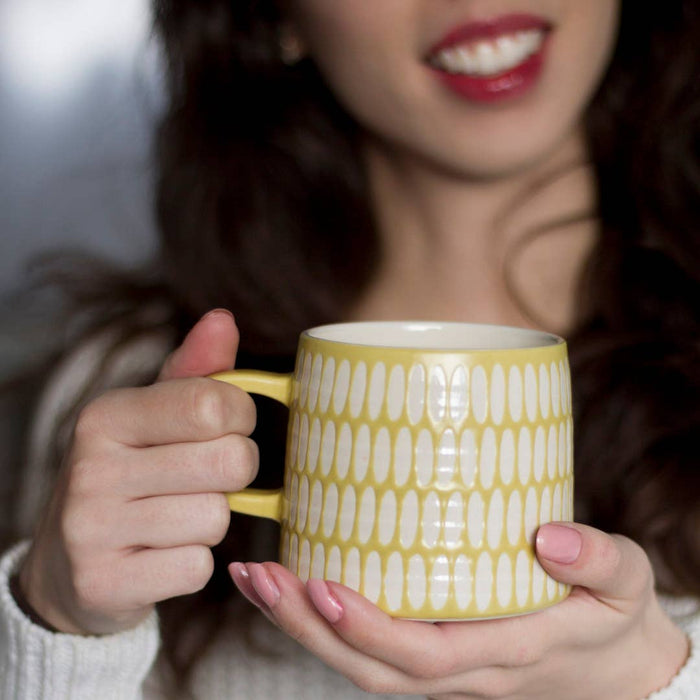 Ochre Imprint Stoneware Mug