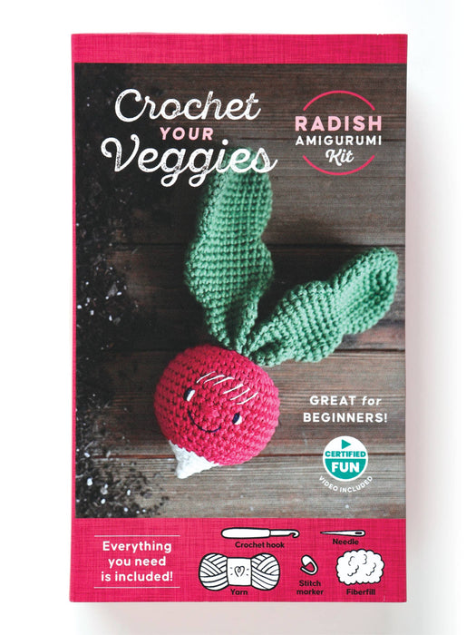 Crochet Your Veggies Amigurumi Kit Radish - Art Department LLC
