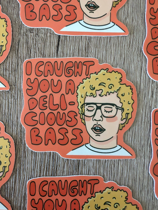 Delicious Bass - Cute Napoleon Dynamite Vinyl Sticker