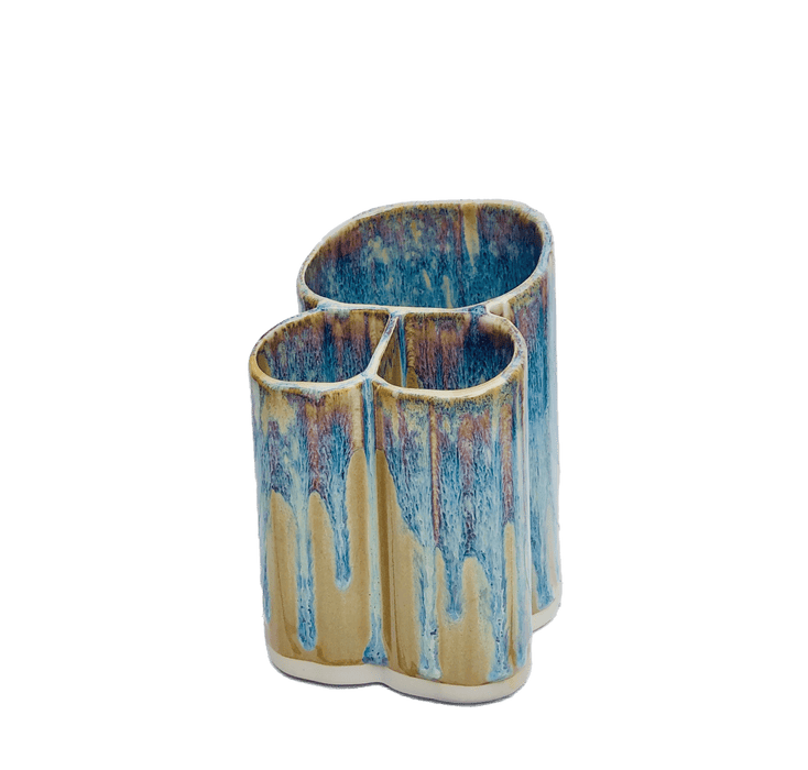 Vase & brush Holder - Stoneware Pottery - Art Department LLC