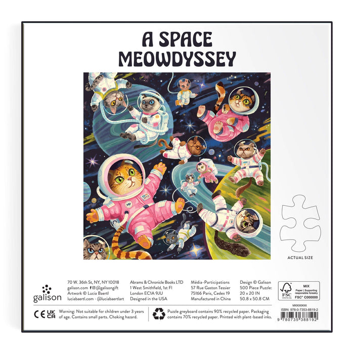 A Space Meowdyssey 500 Piece Puzzle - Art Department LLC