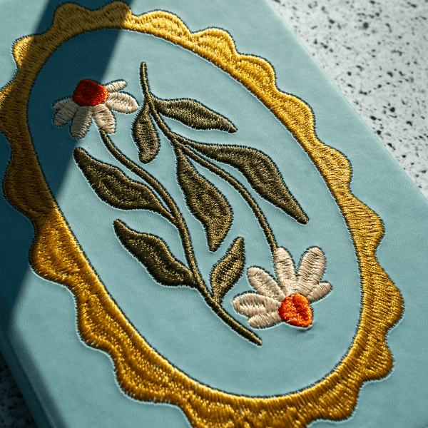 Daisy Frame Hardbound Embroidered Notebook - Art Department LLC