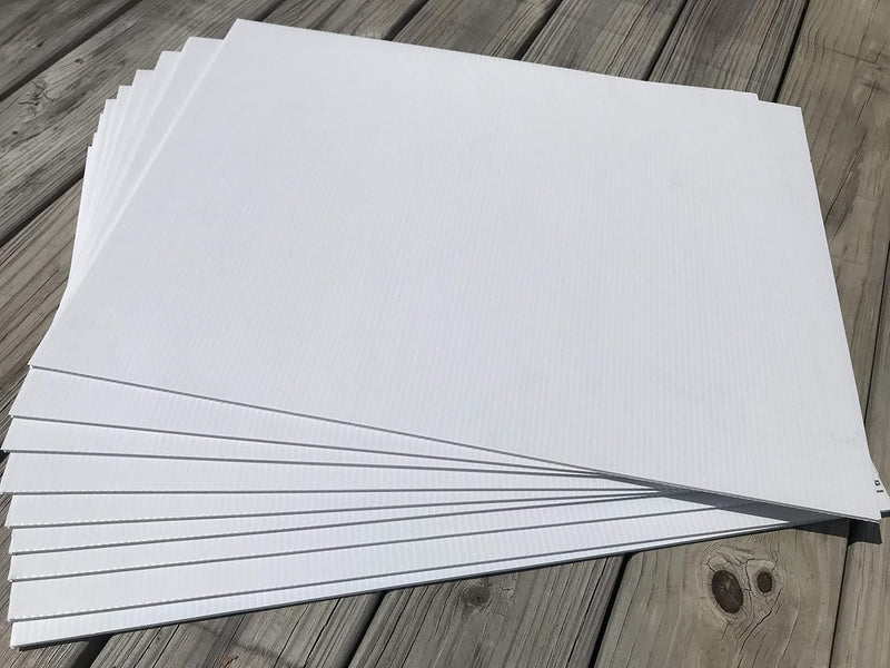 Corrugated Plastic Blank Sign 18x12" - Art Department LLC