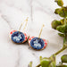 Red + Blue Rabbit Hoop Earrings - Art Department LLC