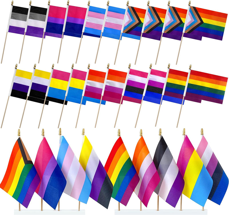 Pride Flags Wooden Handle - Art Department LLC