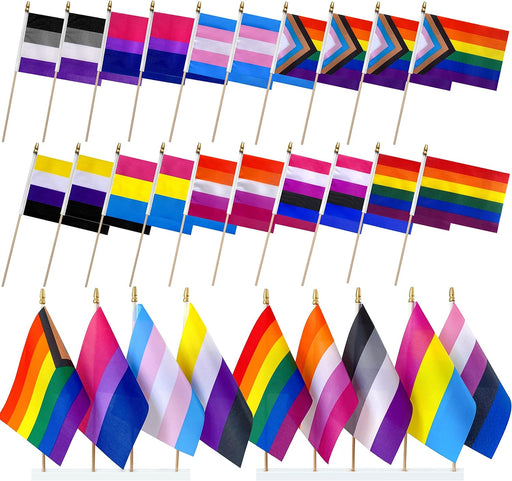 Pride Flags Wooden Handle - Art Department LLC