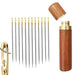 Wooden Needle Holder and 12pcs Needle With Side Holes