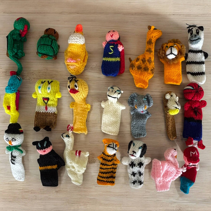 Finger Puppets, Handknit, Assorted