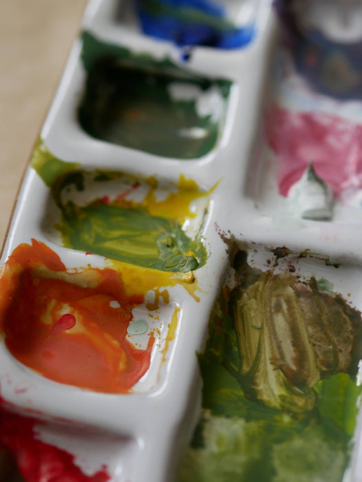 7 - Pan Ceramic Artist Paint Palette - Watercolor Supplies - Art Department LLC