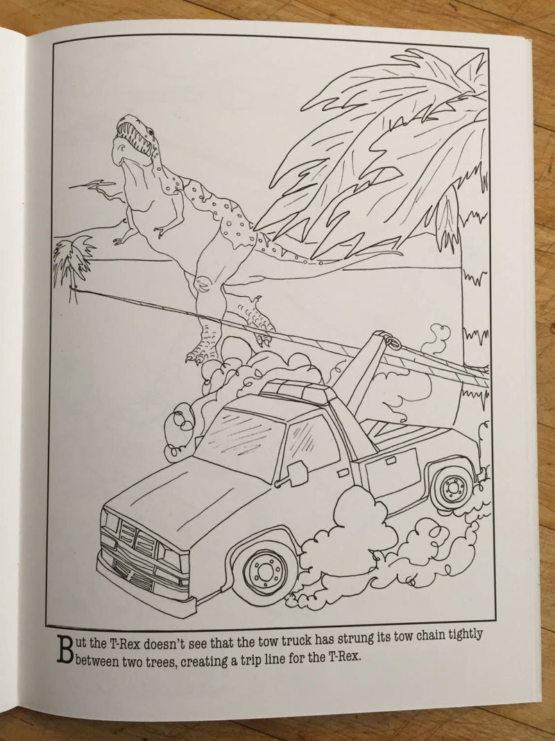 Coloring Book: Dinosaurs vs. Machines, The Earth Will Tremble - Art Department LLC