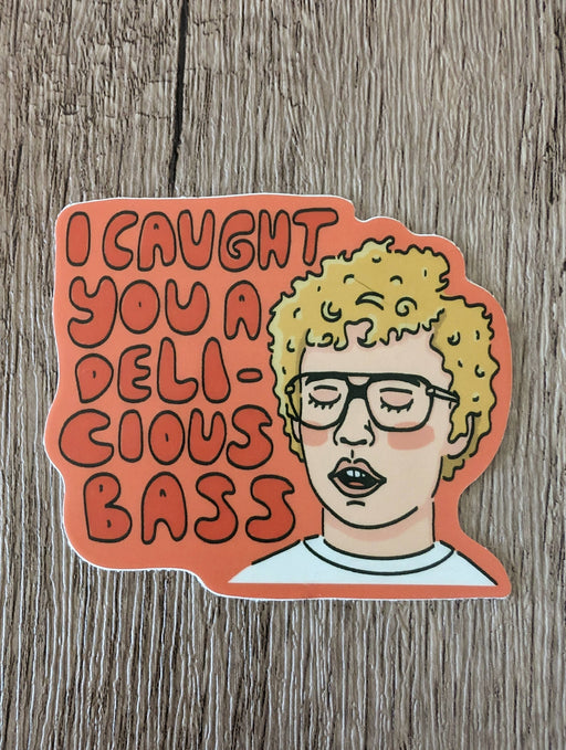 Delicious Bass - Cute Napoleon Dynamite Vinyl Sticker