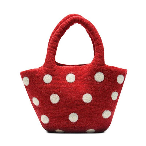 Felted Polka Dot Handbag - Art Department LLC