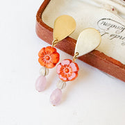 Romantic Flower Stud Earrings with Boho Charm - Art Department LLC