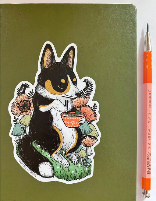 Corgi Ramen Sticker - Art Department LLC