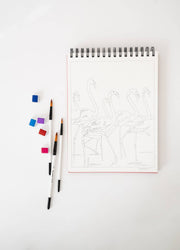 National Parks Watercoloring Book - Outlines w/Video Tutorials - Art Department LLC