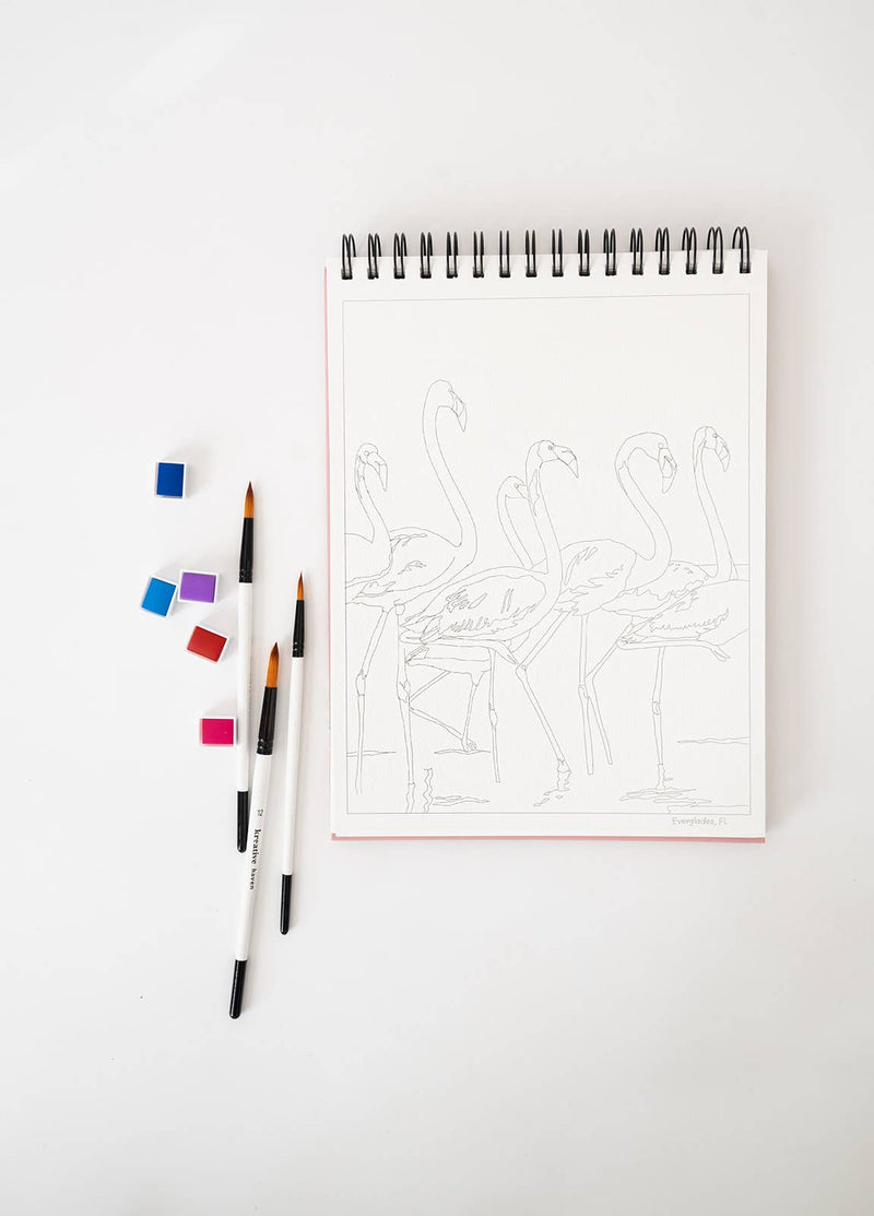 National Parks Watercoloring Book - Outlines w/Video Tutorials - Art Department LLC