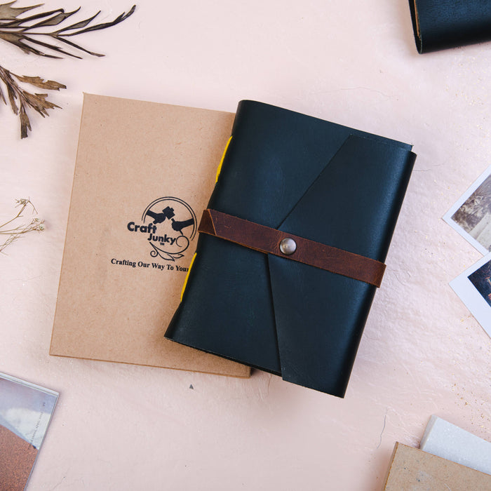 Leather Snap Journal with Lined Pages