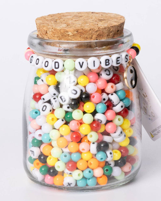 Good Vibes DIY Letter Beads Jar - Art Department LLC