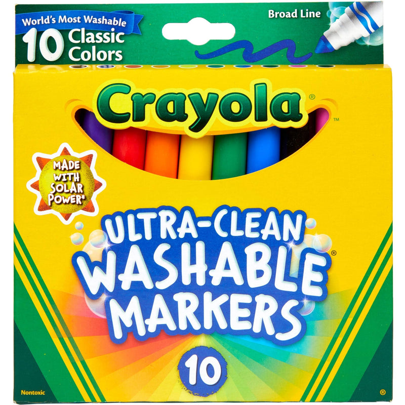 Crayola 10ct Washable Markers Thin Line - Classic Colors - Art Department LLC