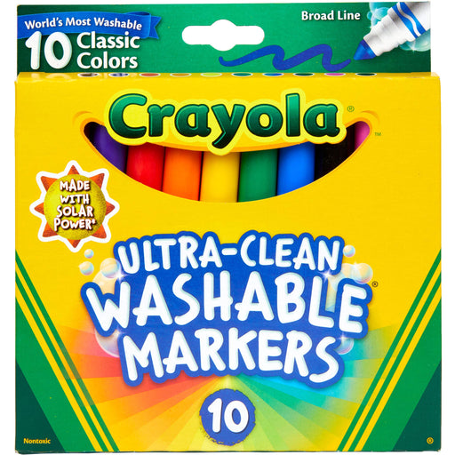 Crayola 10ct Washable Markers Broad Line - Classic Colors