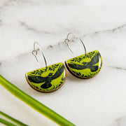 Citron Raven Hoop Earrings - Art Department LLC