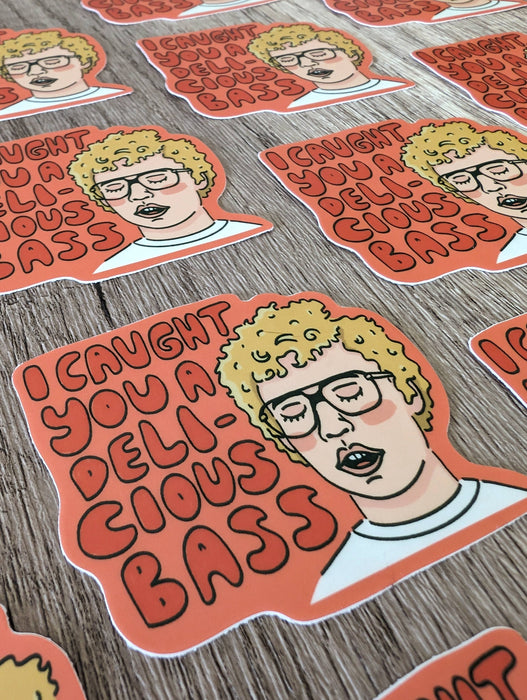 Delicious Bass - Cute Napoleon Dynamite Vinyl Sticker