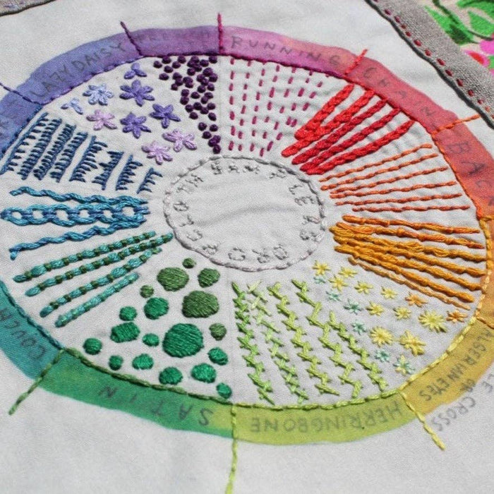 Color Wheel Embroidery Sampler - Art Department LLC