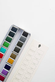 24 Color Watercolor Paint Palette - Art Department LLC