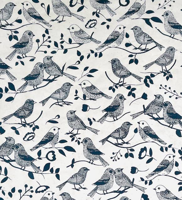 20x30 Bird, black on light brown - Art Department LLC