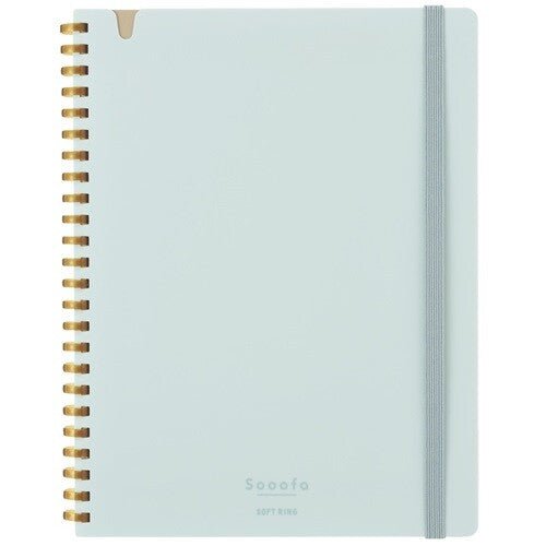 Kokuyo Sooofa Soft Ring Notebook - A5, light blue