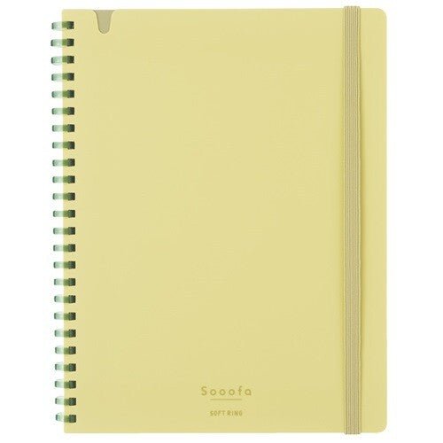 Kokuyo Sooofa Soft Ring Notebook - A5, yellow