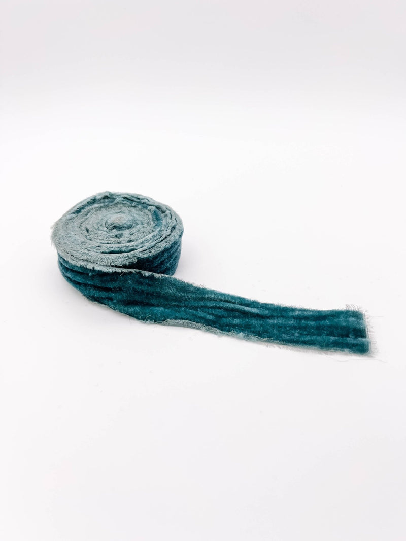 1.25" Raw Edge Velvet Ribbon - Art Department LLC