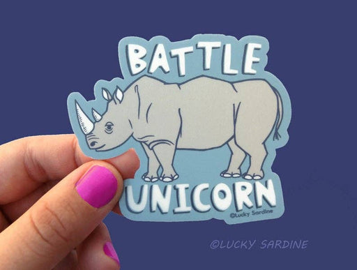 Battle Unicorn Sticker - Art Department LLC