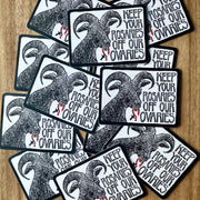 Keep Your Rosaries Off Our Ovaries Sticker | matte vinyl - Art Department LLC