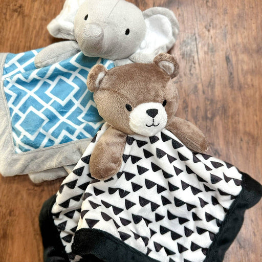 Elephant Plush Security Blanket - Grey - Art Department LLC