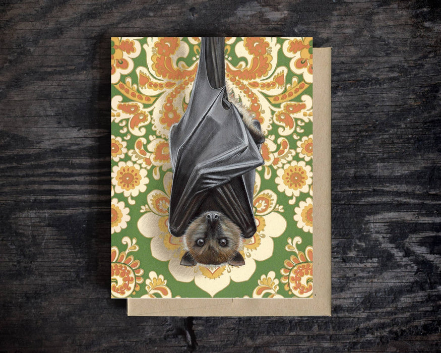 Flying Fox Bat - Note Card - Art Department LLC
