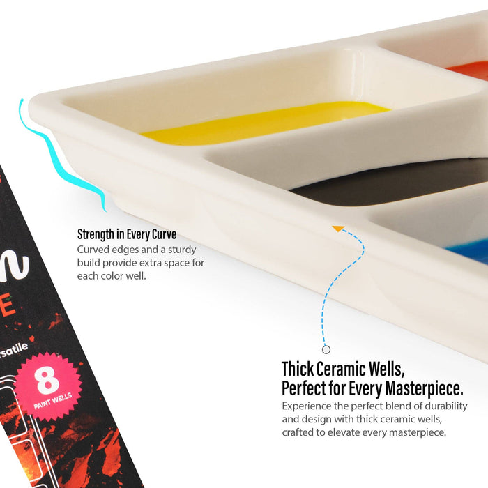 8 - Well Ceramic Palette - Art Department LLC