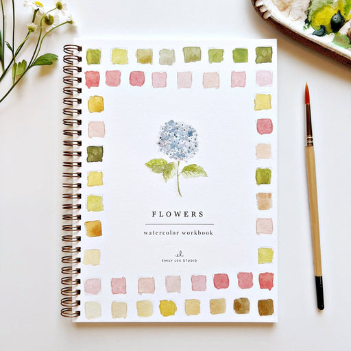 Flowers watercolor workbook - Art Department LLC