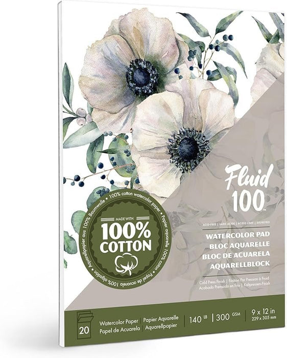 Fluid Watercolor Paper Pad Cold Press 140 lb - Art Department LLC