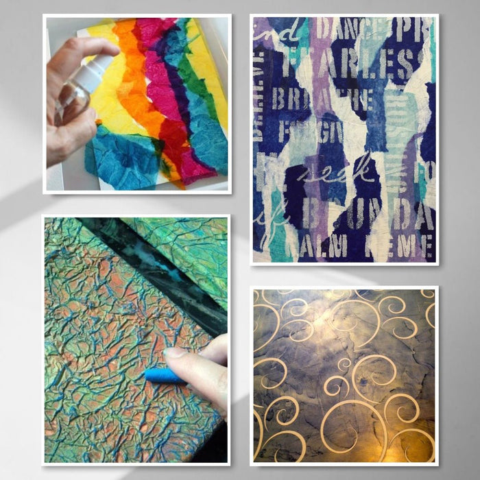 Splash, Stamp & Stash: Creating Altered Papers for Collage & Assemblage with GG - Art Department LLC