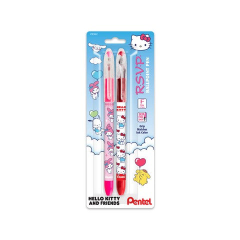 Hello Kitty RSVP Ballpoint Pen .7mm Assorted 2pk