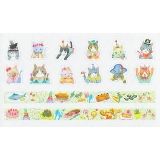 Cat Party Washi Roll, Sticker Tape